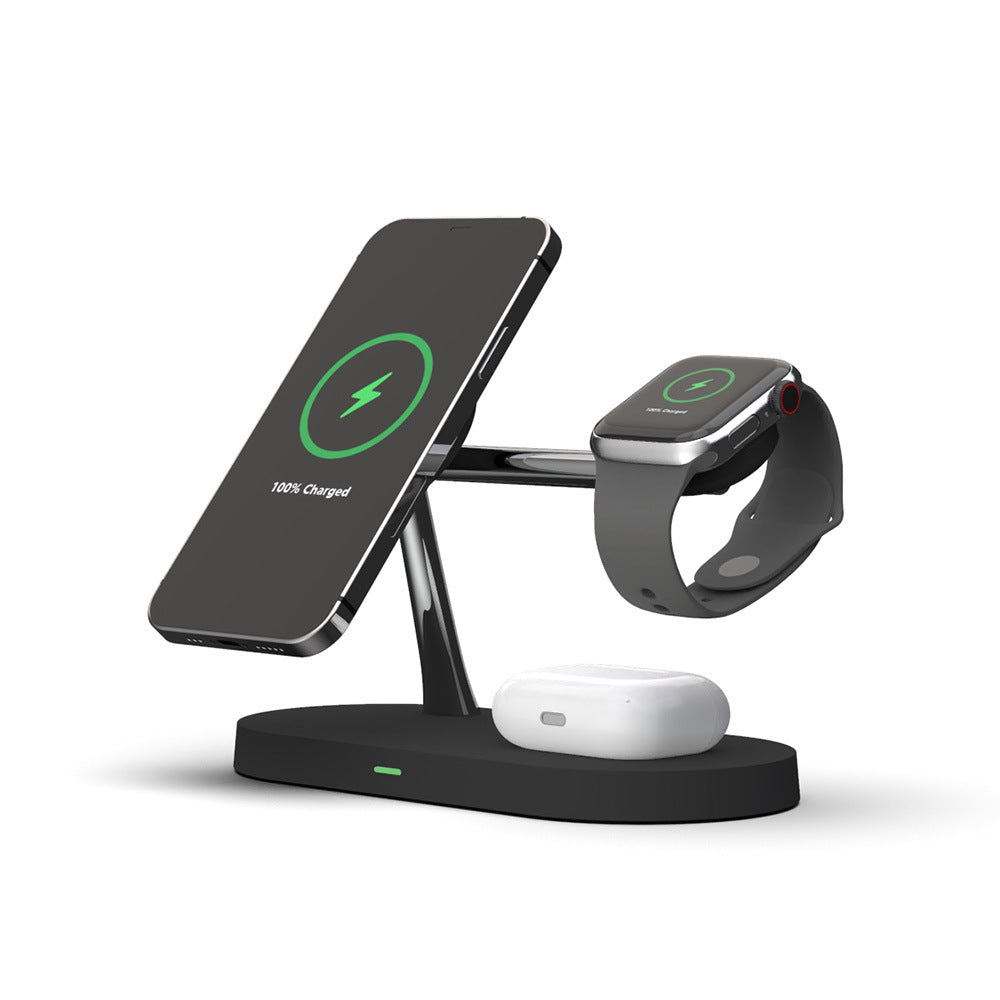 5-in-1 Wireless Charger 15W — Fast Charging Stand for iPhone, Apple Watch & AirPods